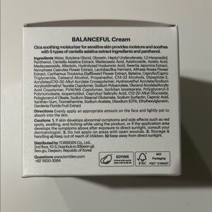 NWT Torriden BALANCEFUL cream Centella Asiatica Extract 80mL